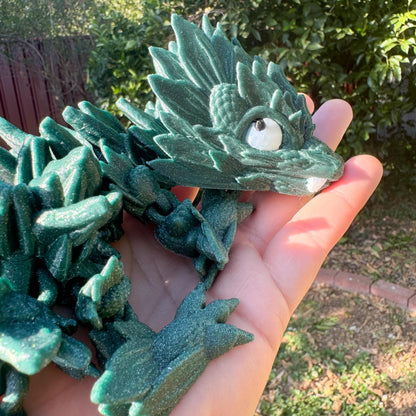 Baby Articulated Sunflower Dragon | Fantasy Dragon Model | 3d Printed Dragon | Desk Fidget Toy