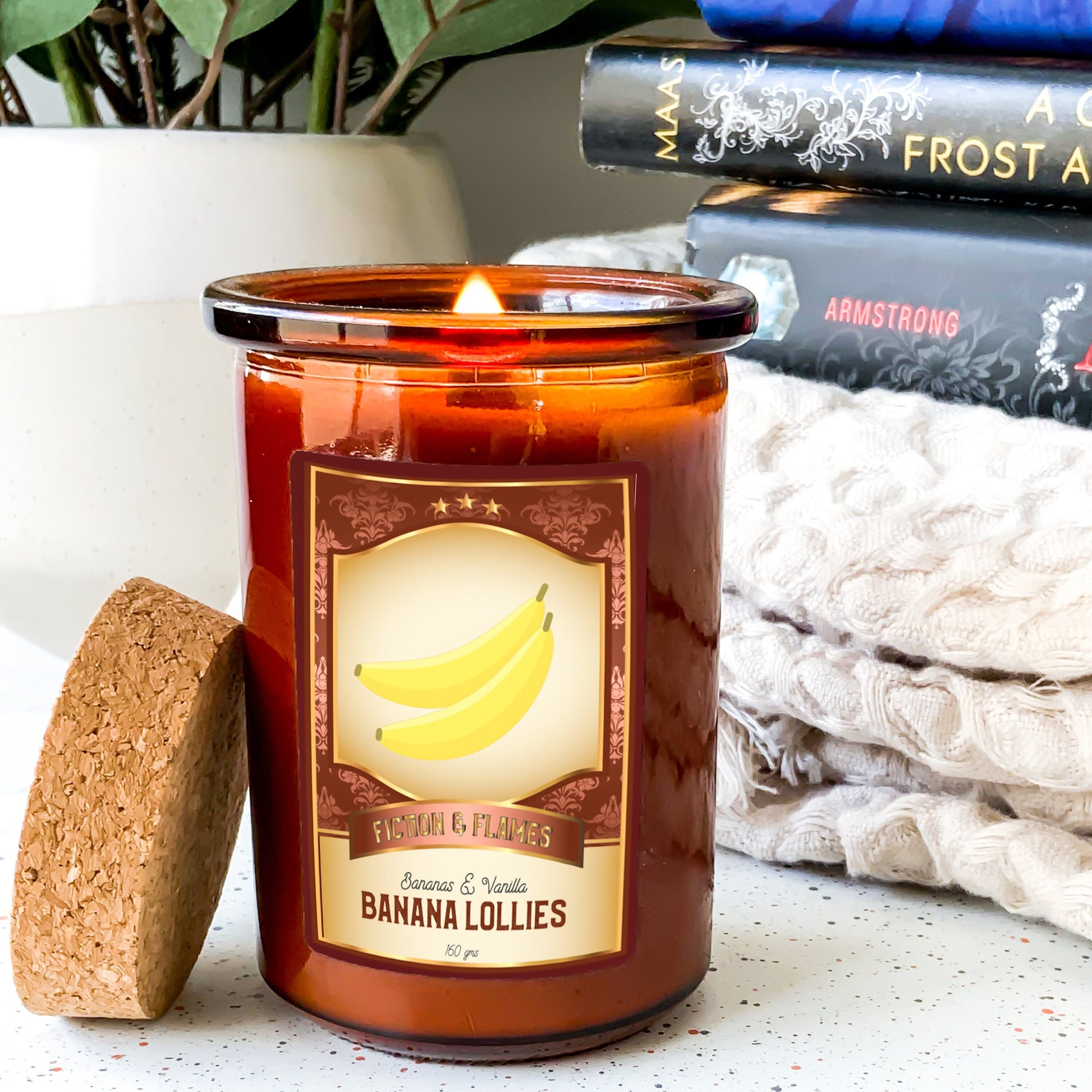 Banana Lollies Scented Candle | Candy Fragrance Candle | Sweet Treat | Birthday Gift | Aromatherapy Candle | Book Lover's Gift