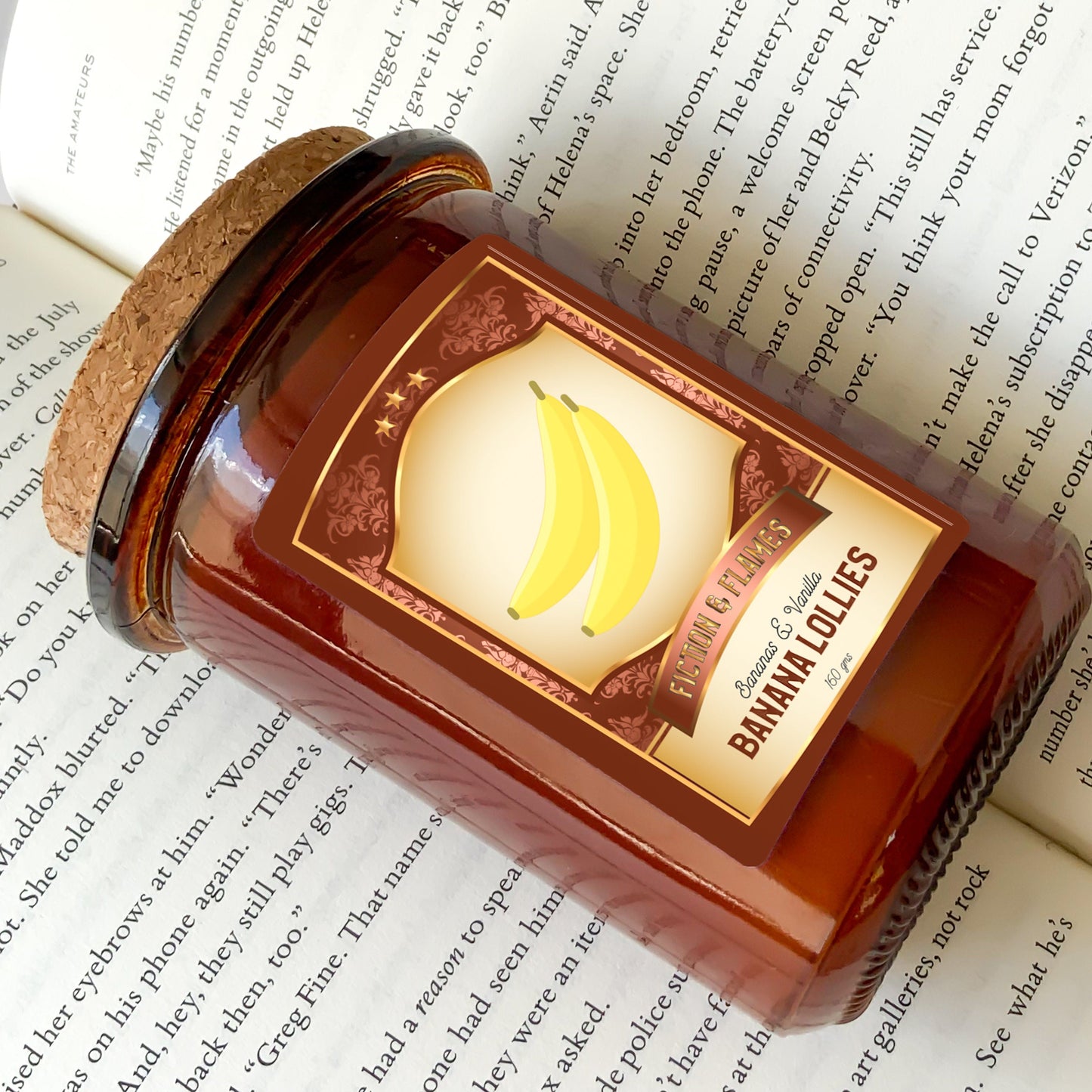 Banana Lollies Scented Candle | Candy Fragrance Candle | Sweet Treat | Birthday Gift | Aromatherapy Candle | Book Lover's Gift