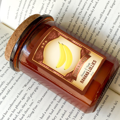 Banana Lollies Scented Candle | Candy Fragrance Candle | Sweet Treat | Birthday Gift | Aromatherapy Candle | Book Lover's Gift