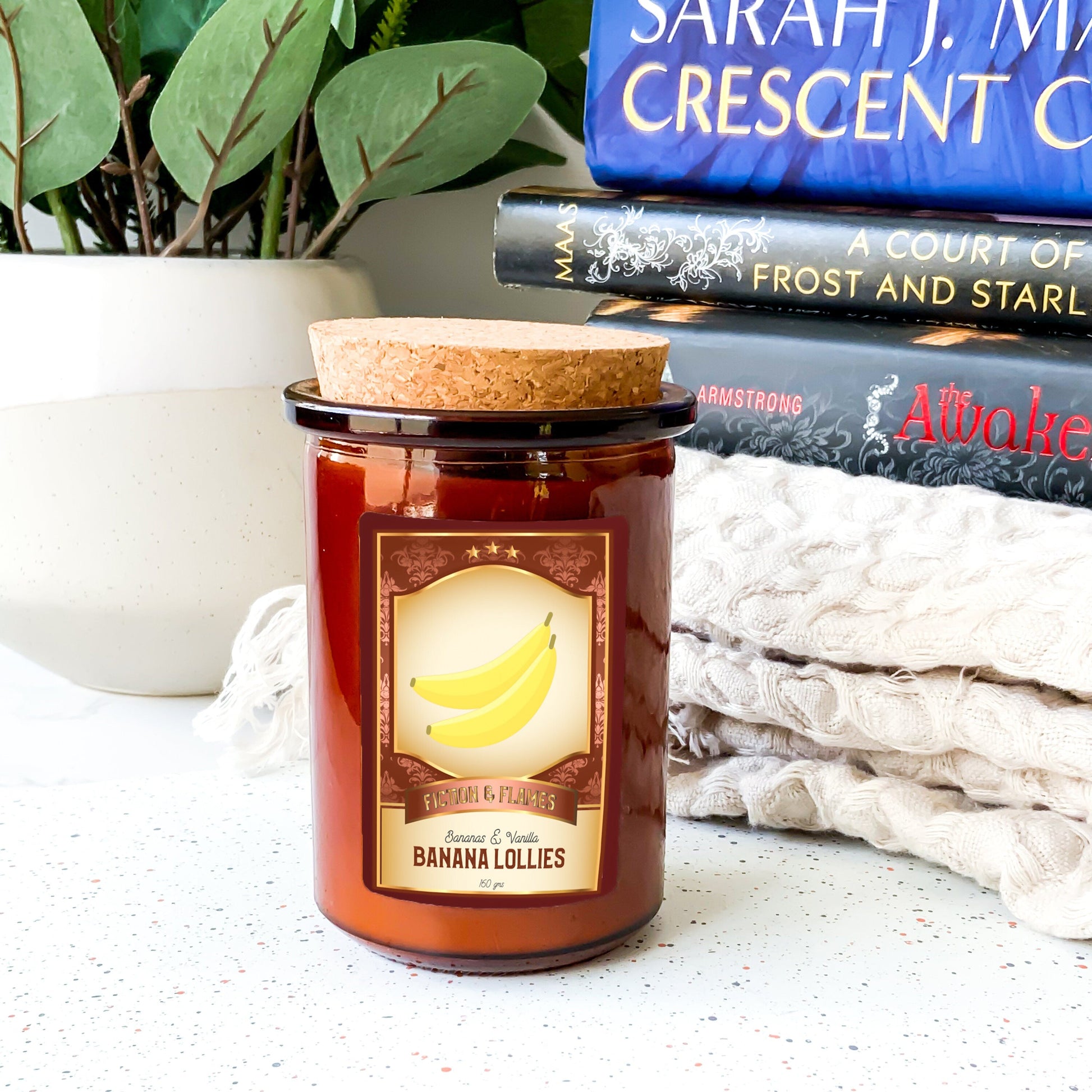 Banana Lollies Scented Candle | Candy Fragrance Candle | Sweet Treat | Birthday Gift | Aromatherapy Candle | Book Lover's Gift