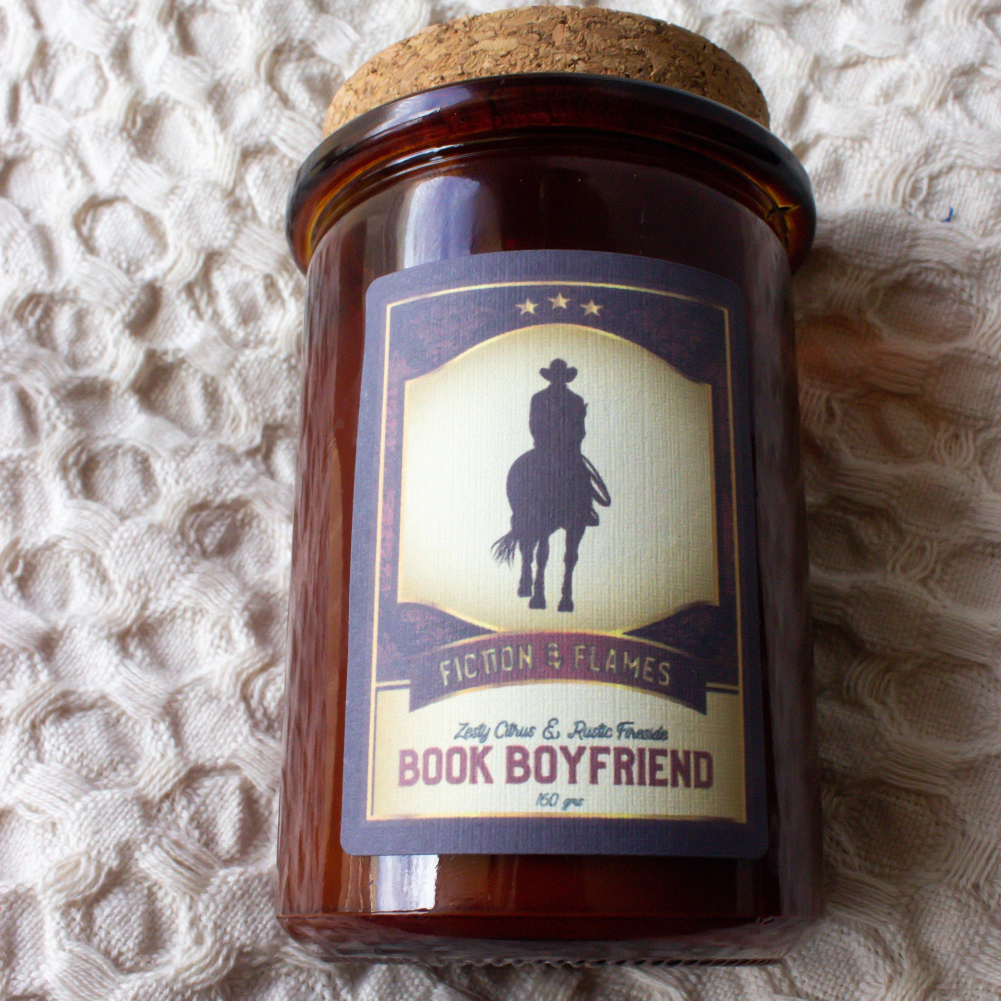 Book Boyfriend | Zesty Citrus & Rustic Fireside | Writers Gift | Aromatherapy Candle | Book Lover's Gift | Reader Gift | Bookish Candle