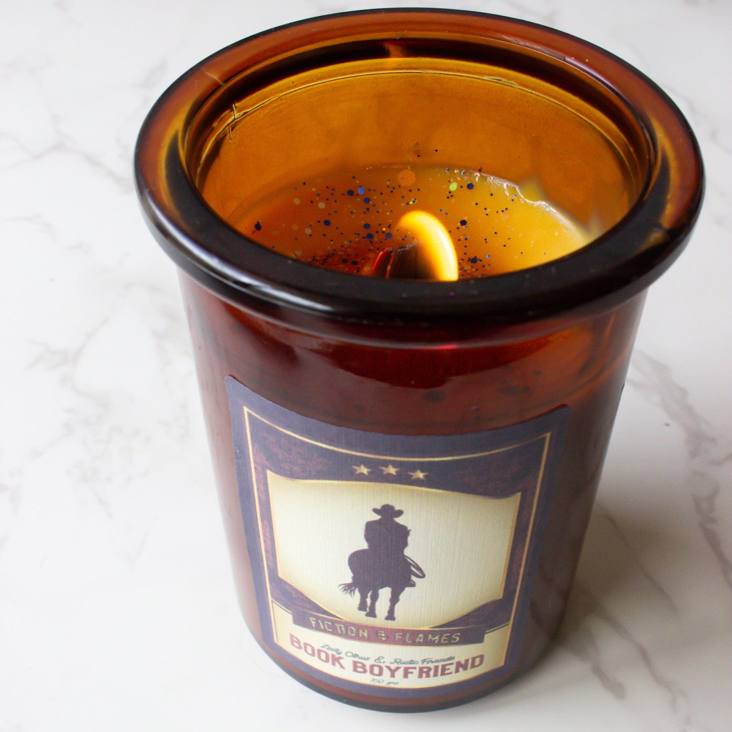 Book Boyfriend | Zesty Citrus & Rustic Fireside | Writers Gift | Aromatherapy Candle | Book Lover's Gift | Reader Gift | Bookish Candle