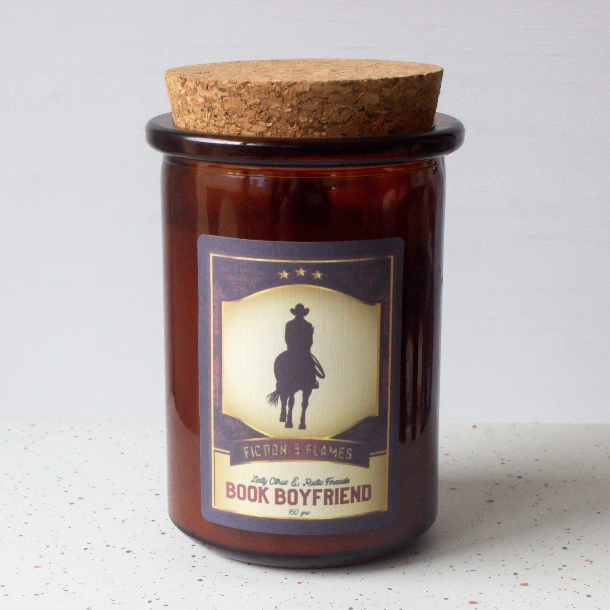 Book Boyfriend | Zesty Citrus & Rustic Fireside | Writers Gift | Aromatherapy Candle | Book Lover's Gift | Reader Gift | Bookish Candle