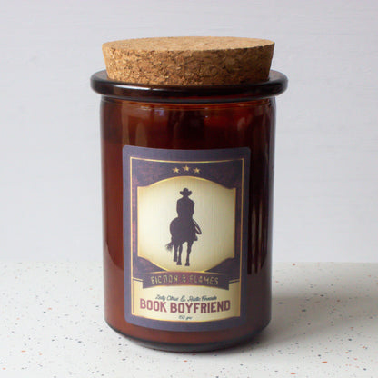 Book Boyfriend | Zesty Citrus & Rustic Fireside | Writers Gift | Aromatherapy Candle | Book Lover's Gift | Reader Gift | Bookish Candle