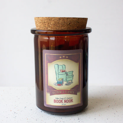 Book Lover Candle Gift Box | Library Scented | Cotton Candy & Cashmere Scented | Fruity Candle | Readers Gift | Aromatherapy Scented Candle