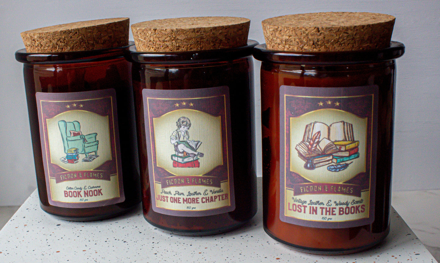 Book Lover Candle Gift Box | Library Scented | Cotton Candy & Cashmere Scented | Fruity Candle | Readers Gift | Aromatherapy Scented Candle