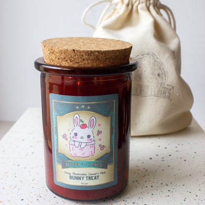 Bunny Treat | Cherry, Marshmallow, Coconut & Musk Scented Candle | Easter Candle | Reader Gift | Author Gift | Scented Soy Candle