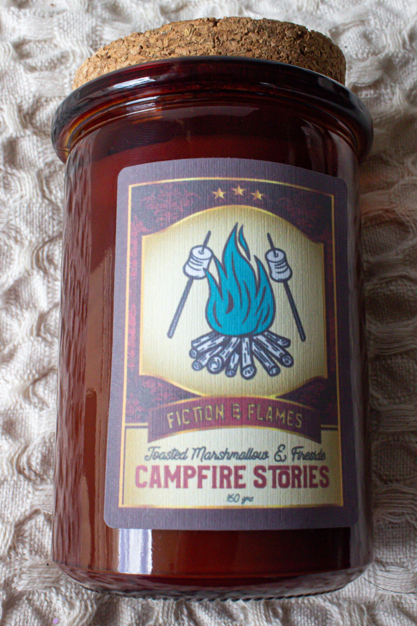 Campfire Stories | Toasted Marshmallows + Smoky Bonfire Scented | Bookish Candle | Soy Candle | Writers Gift | Aromatherapy Candle
