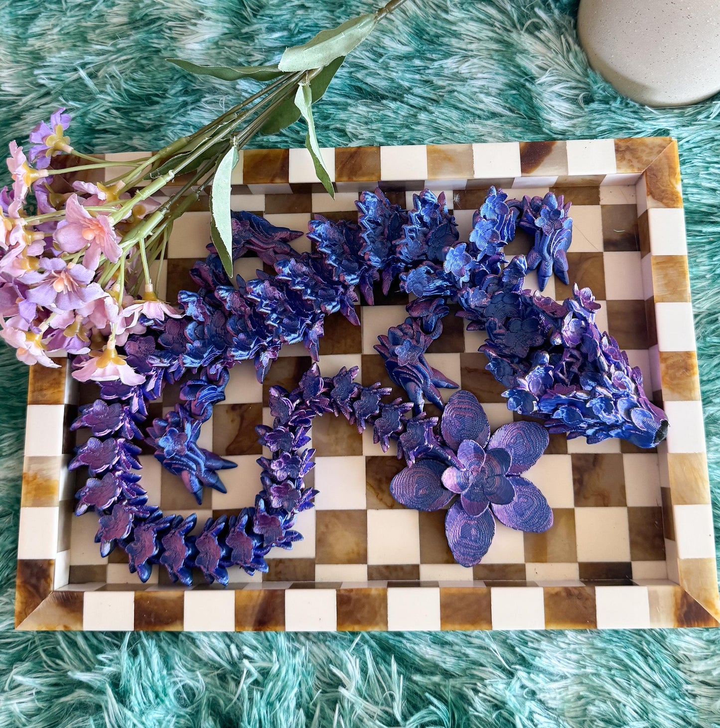 Cherry Blossom Dragon | Fantasy Dragon Model | 3d Printed Dragon | Desk Fidget Toy