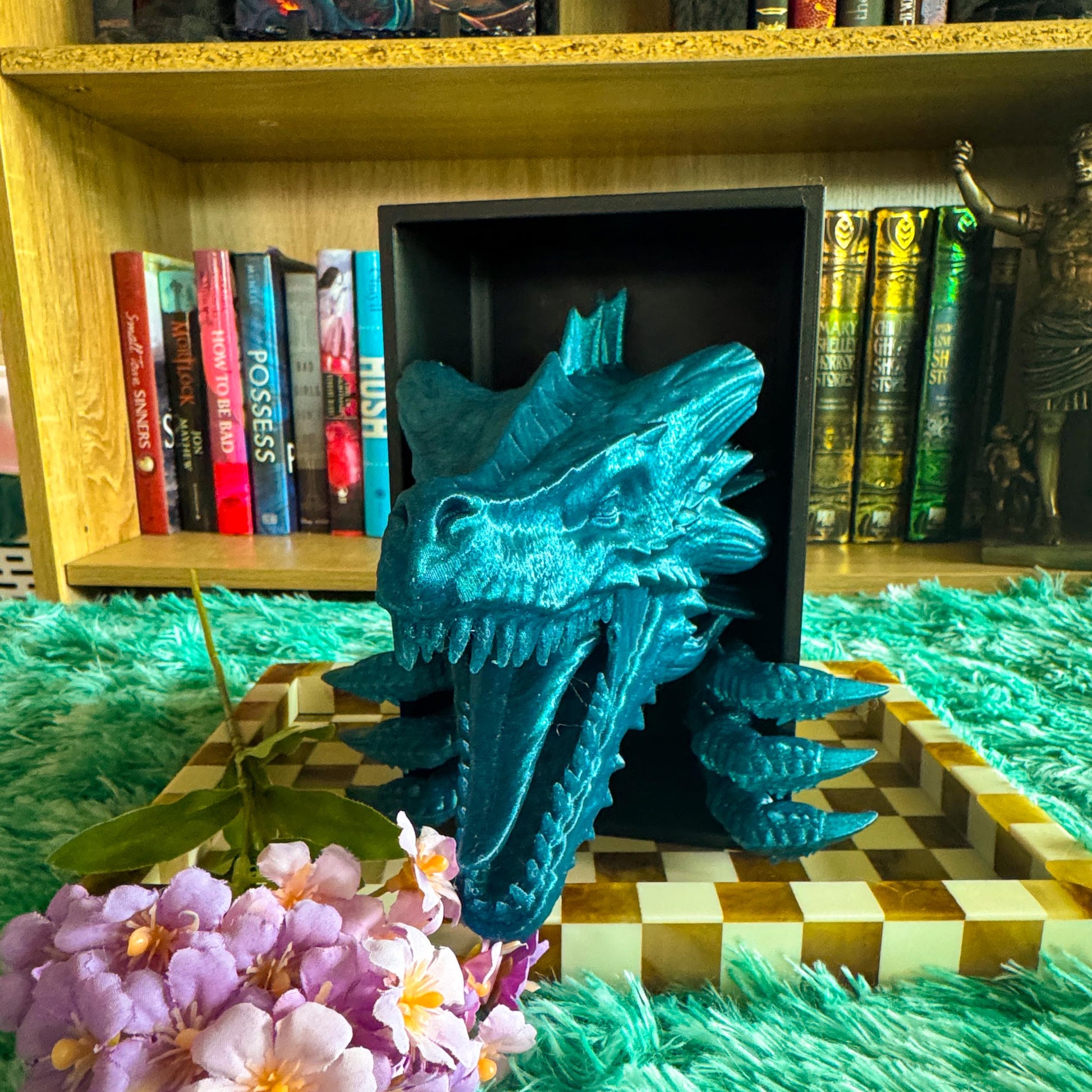 Dragon Awakening Book Nook | 3d printed | dragon book nook
