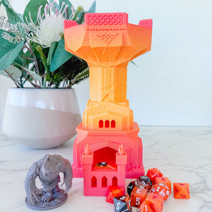 Dwarven Dice Tower with dice tray | Tabletop Gaming | RPG Dice Roller