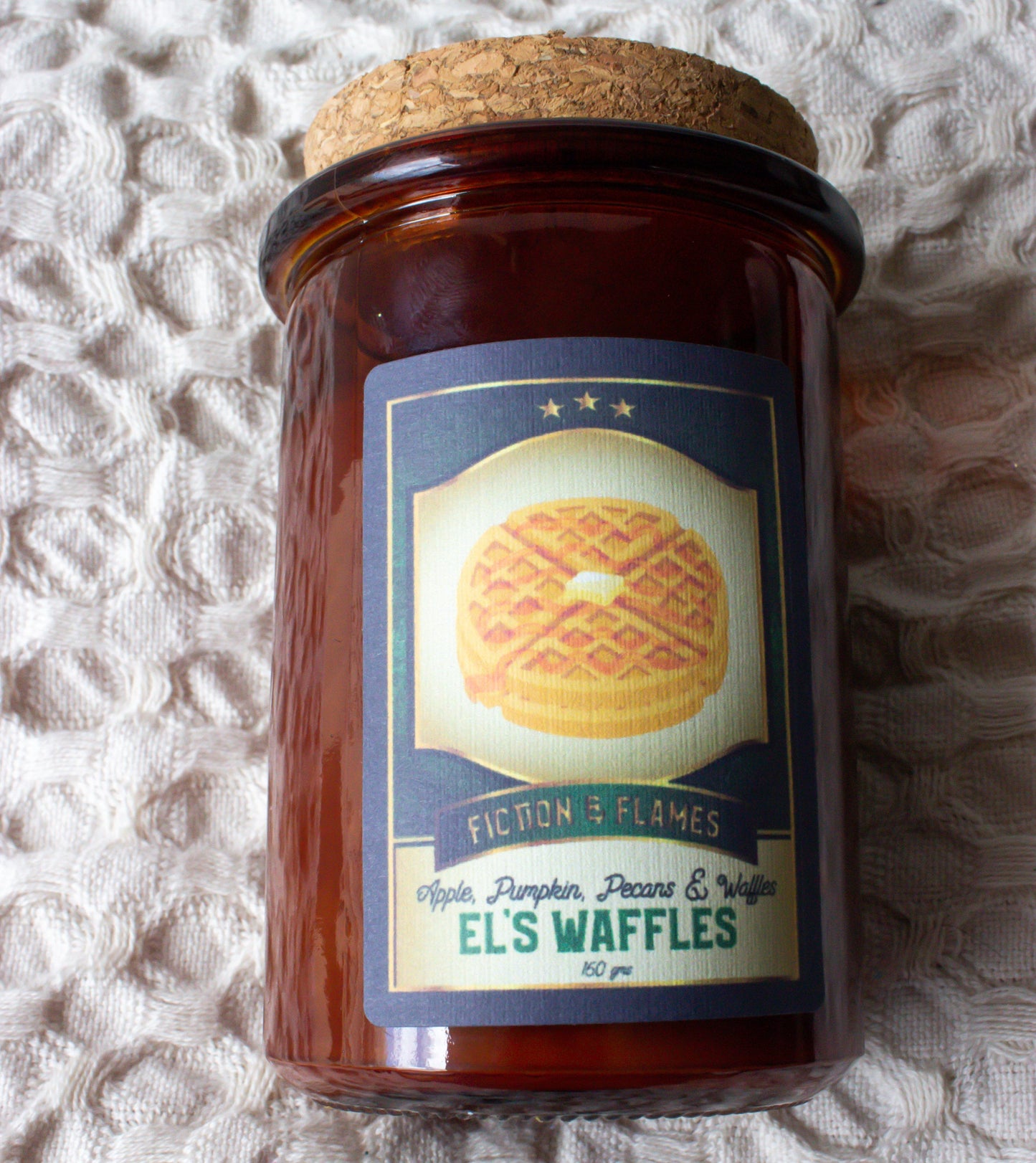 El's Waffles | Apple, Pumpkin, Pecans & Waffles | Soy Candle | Wood Wick | Readers Gift | Writer Gift | Stranger Things Inspired | Halloween