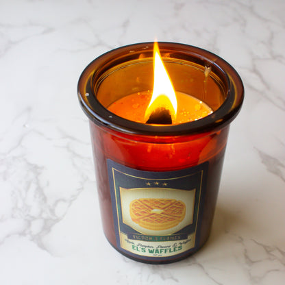 El's Waffles | Apple, Pumpkin, Pecans & Waffles | Soy Candle | Wood Wick | Readers Gift | Writer Gift | Stranger Things Inspired | Halloween