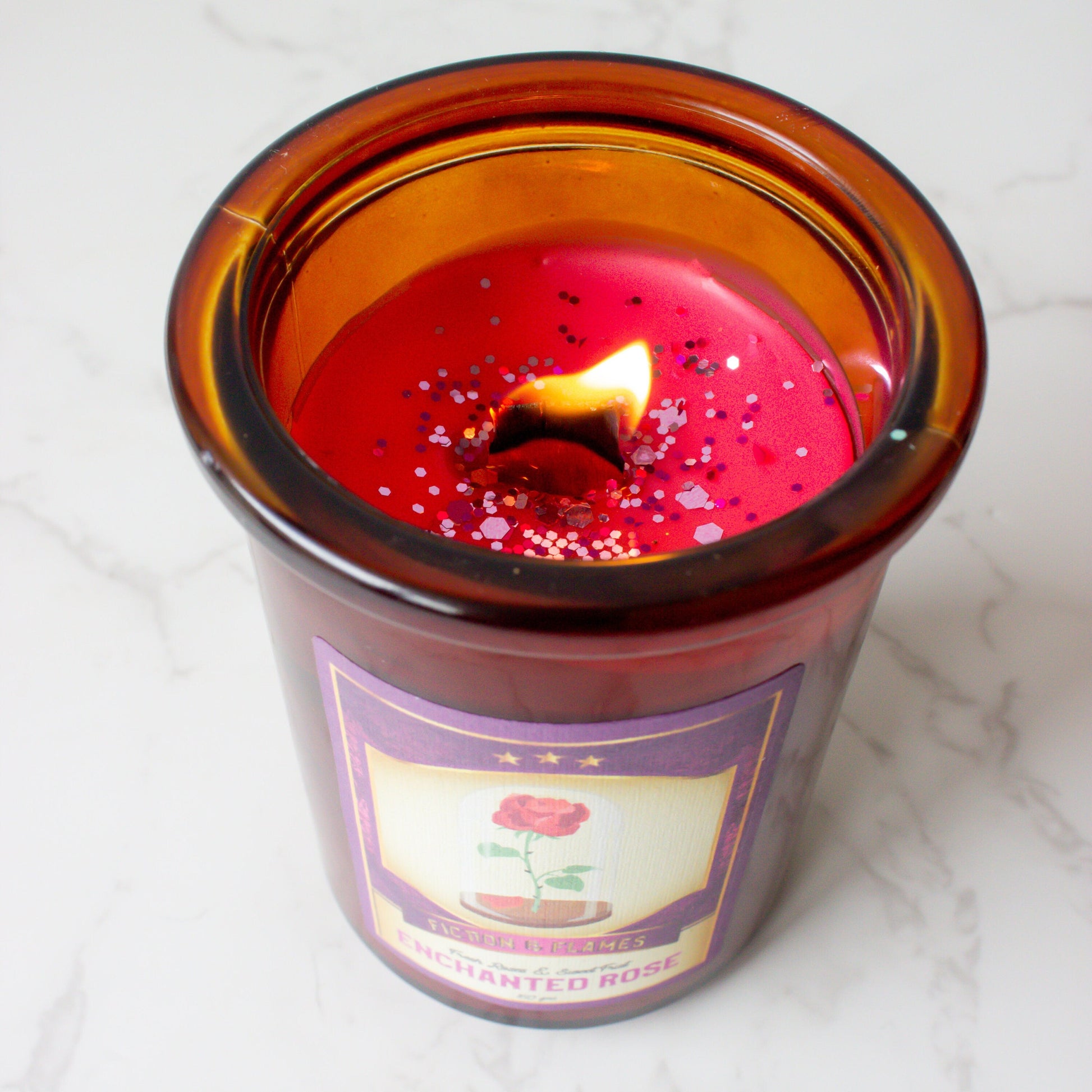 Enchanted Rose | Roses+ Sweet Fruits | Bookish Candle | Scented Soy Candle | Beauty & the Beast | Book Lover Candle | Fairy Tale Inspired