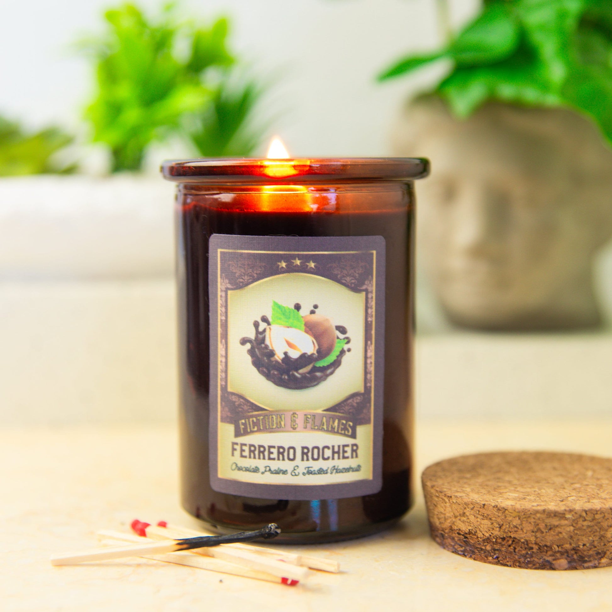 Ferrero Rocher Scented Candle | Candy Fragrance Candle | Sweet Treat | Birthday Gift | Aromatherapy Candle | Book Lover's Gift