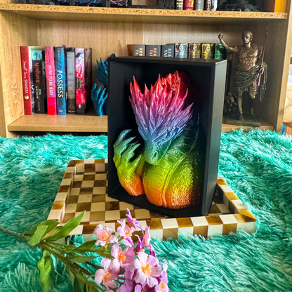 Frost dragon Book Nook | 3d printed | dragon book nook