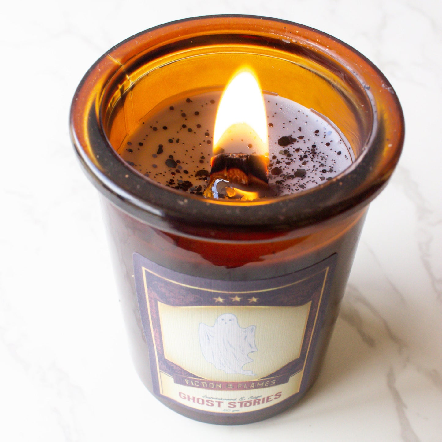 Ghost Stories | Sandalwood & Sage Scented Candle | Halloween Inspired Candle | Writers Gift | Aromatherapy Candle | Book Lover's Gift