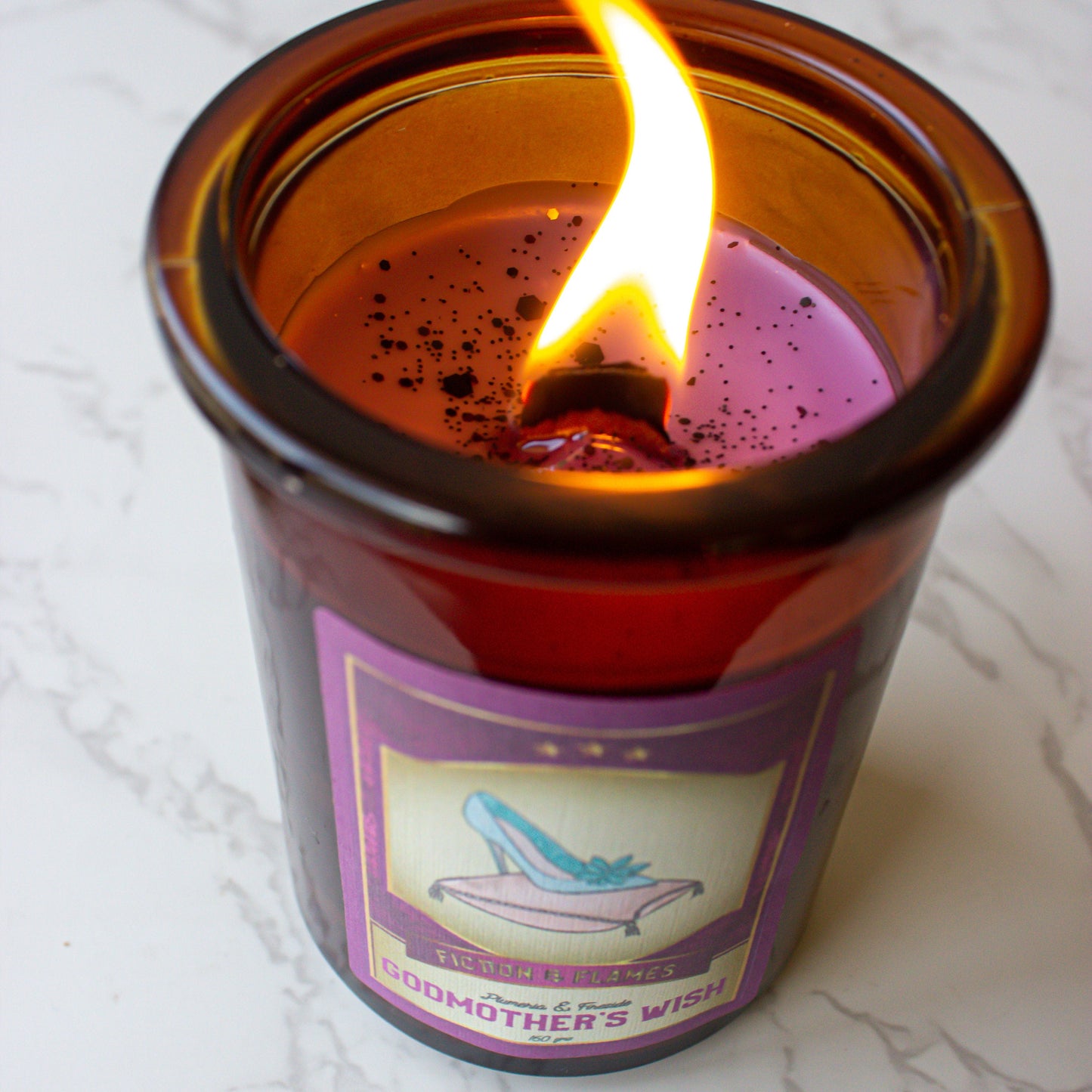 Godmother's Wish | Plumeria + Fireside | Bookish Candle | Scented Soy Candle | Cinderella Inspired | Book Lover Candle | Fairy Tale Inspired