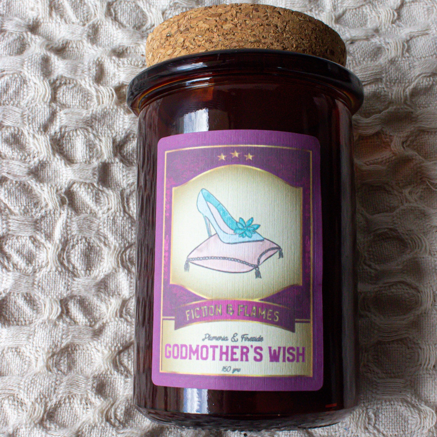 Godmother's Wish | Plumeria + Fireside | Bookish Candle | Scented Soy Candle | Cinderella Inspired | Book Lover Candle | Fairy Tale Inspired