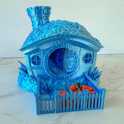 Halfling Hut Dice Tower with dice tray | Tabletop Gaming | RPG Dice Roller