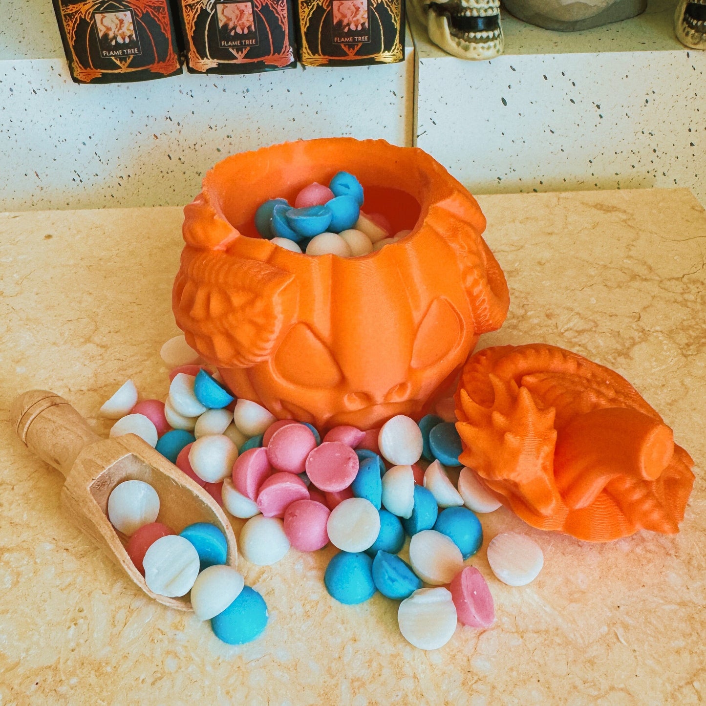 Halloween Scented Scoopable Melts and Container | Scary Scents perfect for the Scary Season