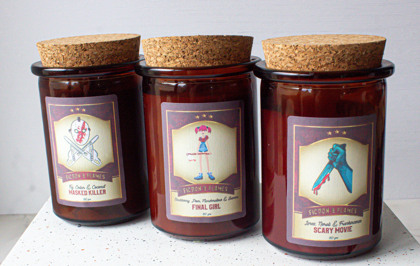 Horror Movie Gift Box | Scary Movie | Final Girl | Masked Killer | Book lover gift | Reader Gift | Library Scent | Scented Candle