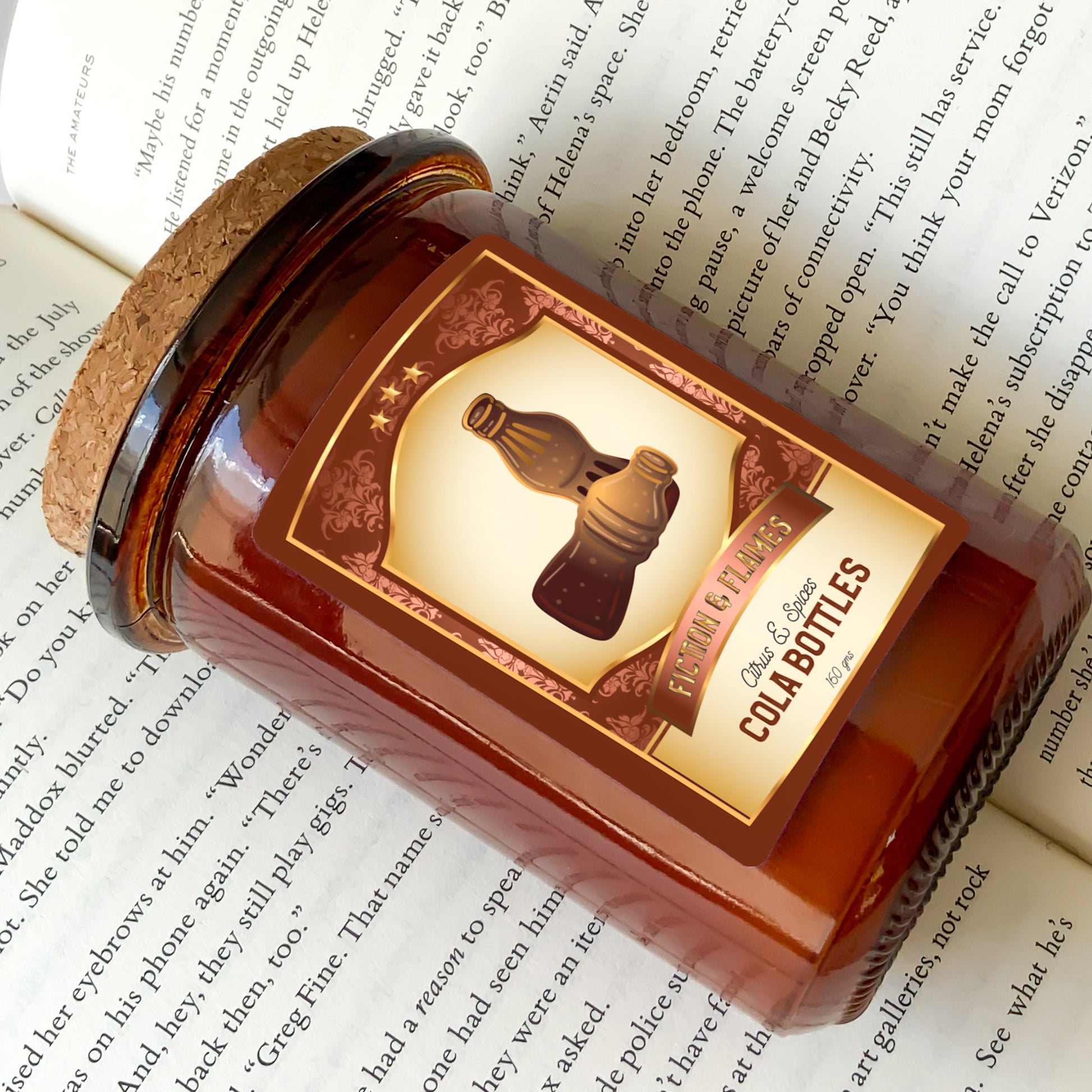 Cola Bottles Scented Candle | Candy Fragrance Candle | Sweet Treat | Birthday Gift | Aromatherapy Candle | Book Lover's Gift - Fiction and Flames 