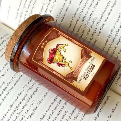 Red Lolly Frogs Scented Candle | Candy Fragrance Candle | Sweet Treat | Birthday Gift | Aromatherapy Candle | Book Lover's Gift - Fiction and Flames 