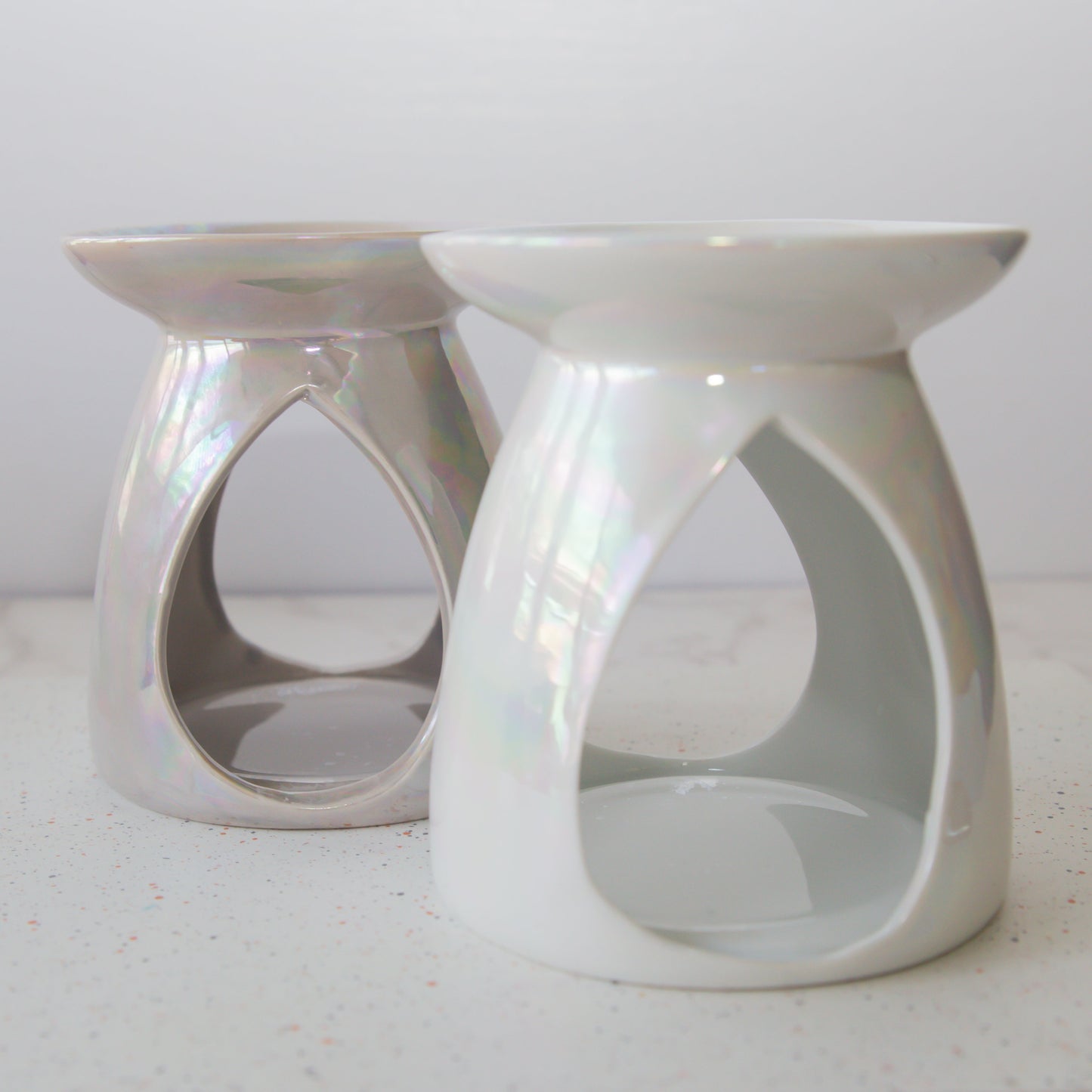 Apex Tea Light Burner | Grey Pearl or White Pearl | Sample Wax Melts - Fiction and Flames 