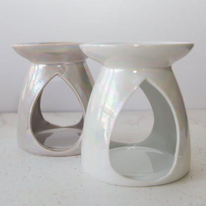 Apex Tea Light Burner | Grey Pearl or White Pearl | Sample Wax Melts