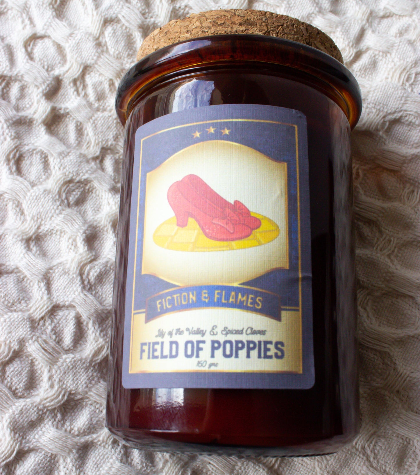 Field of Poppies | Lily of the Valley + Spiced Cloves | Bookish Candle | Writers Gift | Readers Gift | Scented Candle | Mother's Day Gift - Fiction and Flames 