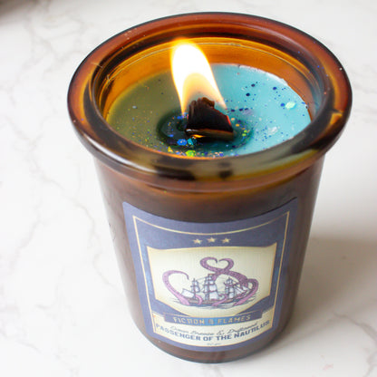 Passenger of the Nautilus | Ocean Scented Candle | Bookish Candle | Wood Wick | Soy Candle | Gift for Writer | Gift for Reader