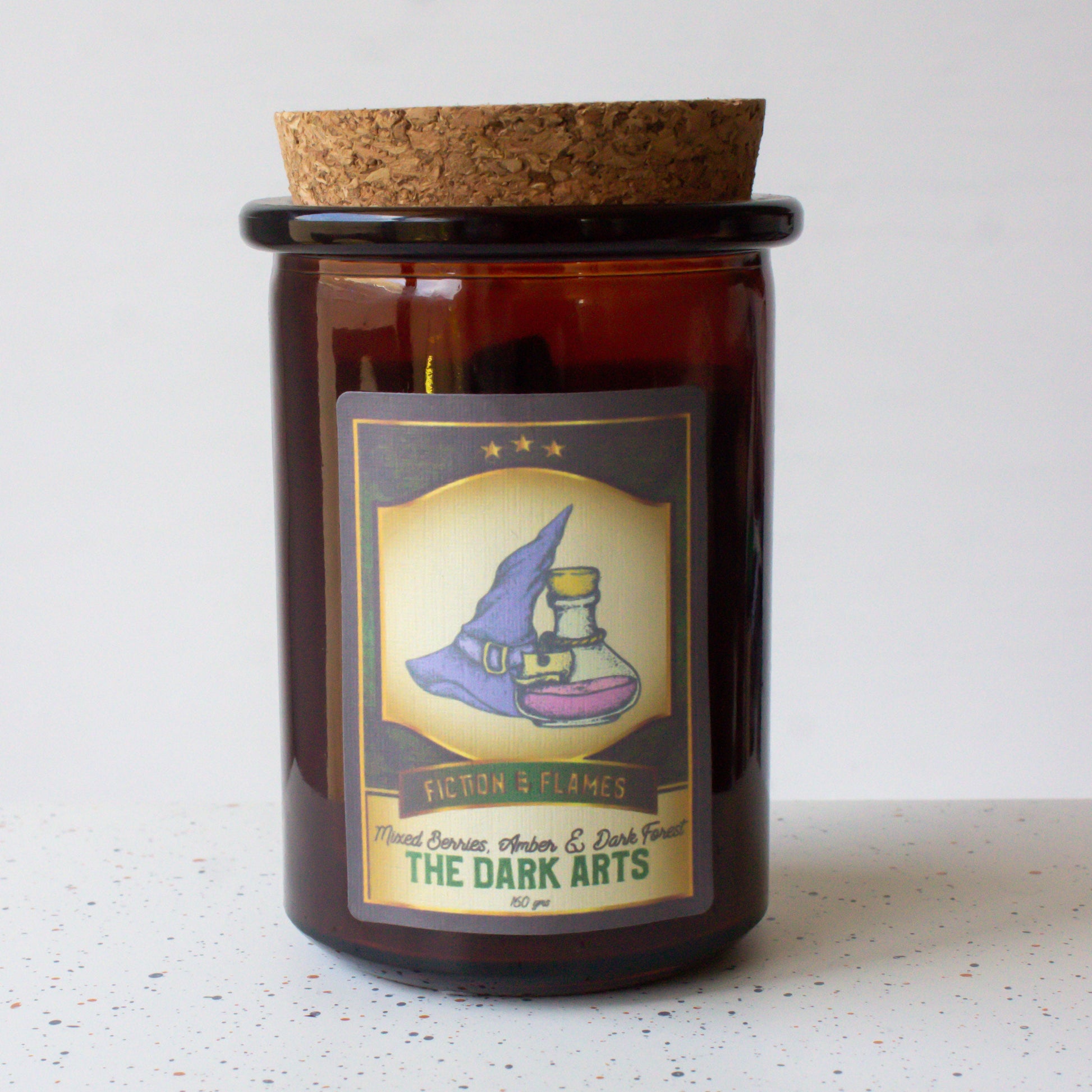 The Dark Arts | Mixed Berries, Amber & Dark Forest | Soy Candle | Wood Wick | Readers Gift | Writers Gift | Wizarding School Inspired - Fiction and Flames 