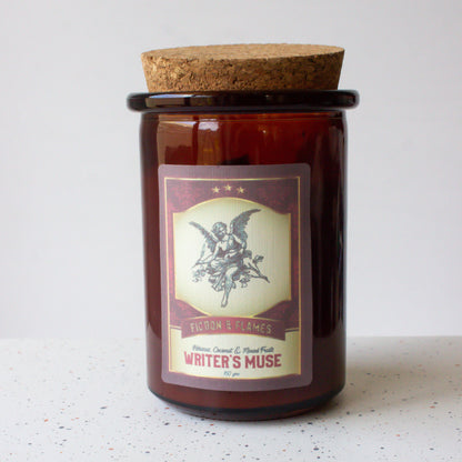 Writer's Muse | Hibiscus, Coconut & Mixed Fruit | Bookish Candle | Reader Gift | Author Gift | Scented Soy Candle | Hand Poured Candle