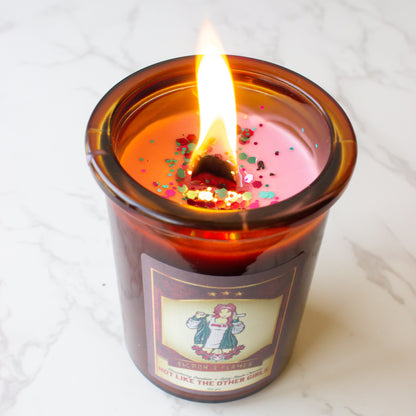 Not Like the other Girls | Strawberry Sundae & Spicy Black Cherry | Scented Candle | Book Lover Gift | Reader Gift | Bookish Candle - Fiction and Flames 