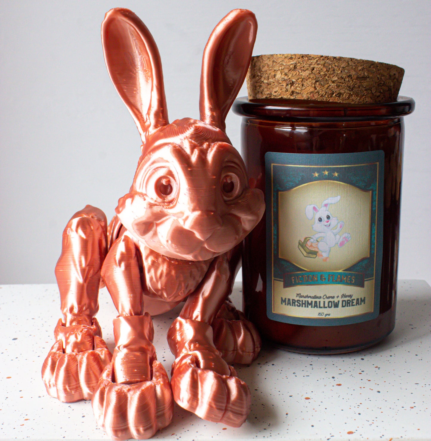 Marshmallow Dream | Marshmallow & Honey Scented Candle | Easter Candle | Reader Gift | Author Gift | Scented Soy Candle | Holiday Gift - Fiction and Flames 