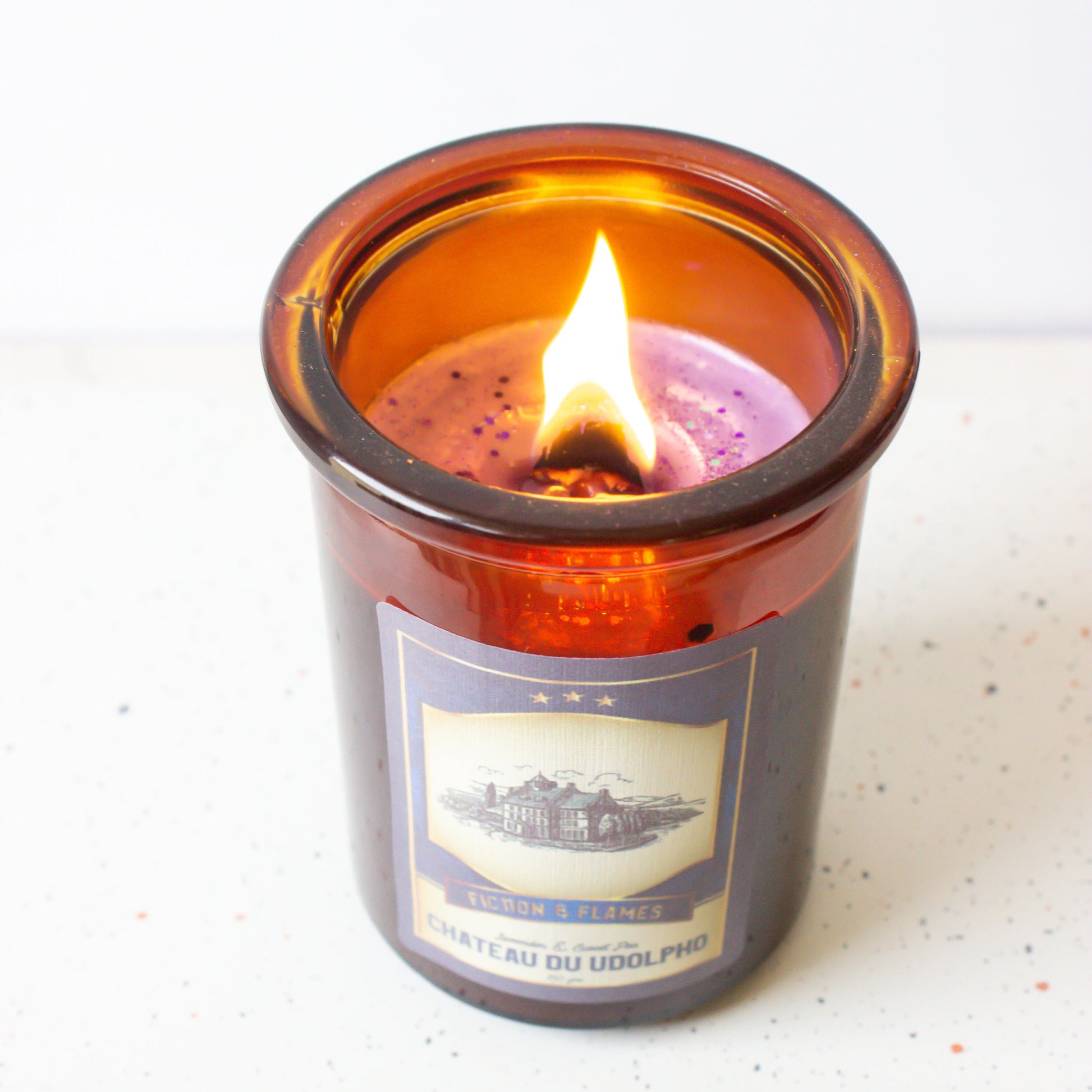 Chateau Du Udolpho | Lavender Candle | Bookish Candle | Writers Gift | Reader Gift | Mother's Day Gift | Relaxing Candle | Classic Book - Fiction and Flames 