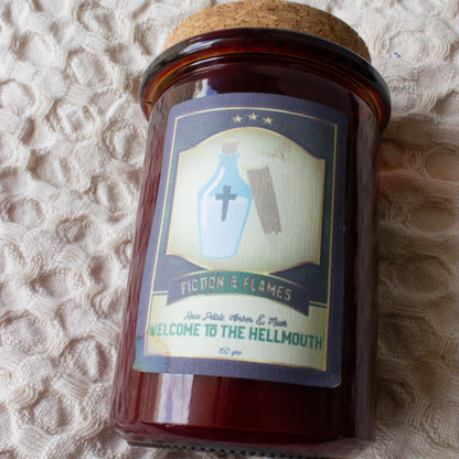 Welcome to the Hellmouth | Red Apple, Pomegranate & Vanilla Rum | Soy Candle | Reader Gift | Writer Gift | Buffy Inspired | Halloween Candle