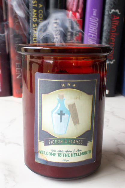 Welcome to the Hellmouth | Red Apple, Pomegranate & Vanilla Rum | Soy Candle | Reader Gift | Writer Gift | Buffy Inspired | Halloween Candle