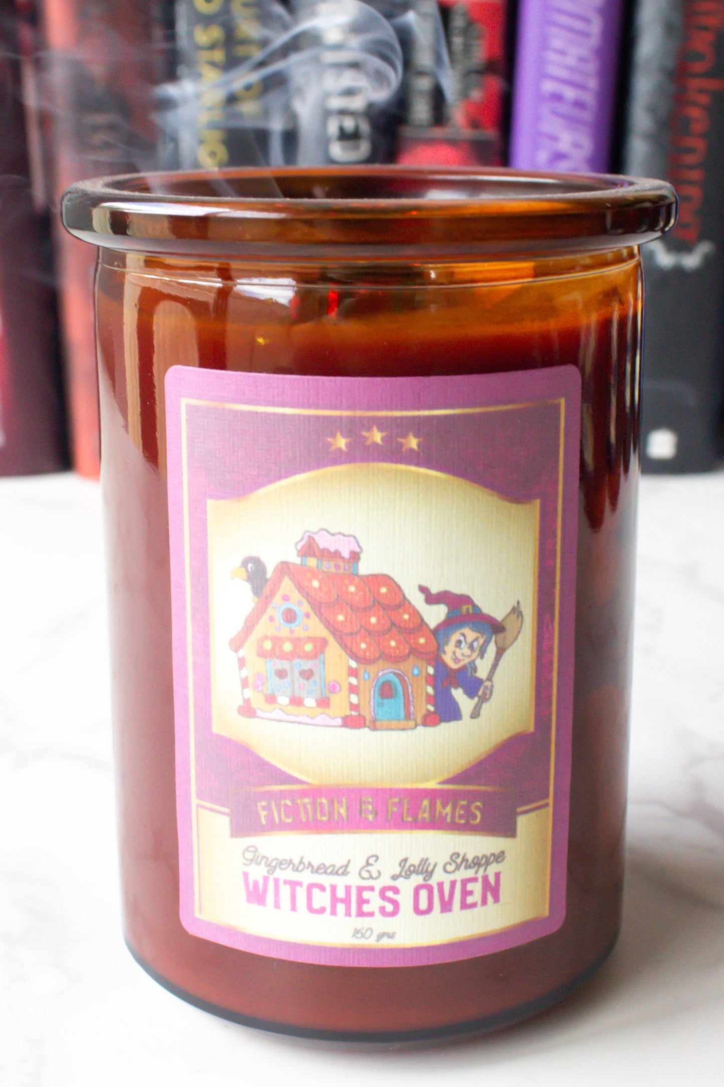 Witches Oven | Gingerbread + Lolly Shoppe | Book Candle | Scented Candle | Hansel & Gretel Inspired | Book Lover Gift| Fairy Tale Inspired - Fiction and Flames 