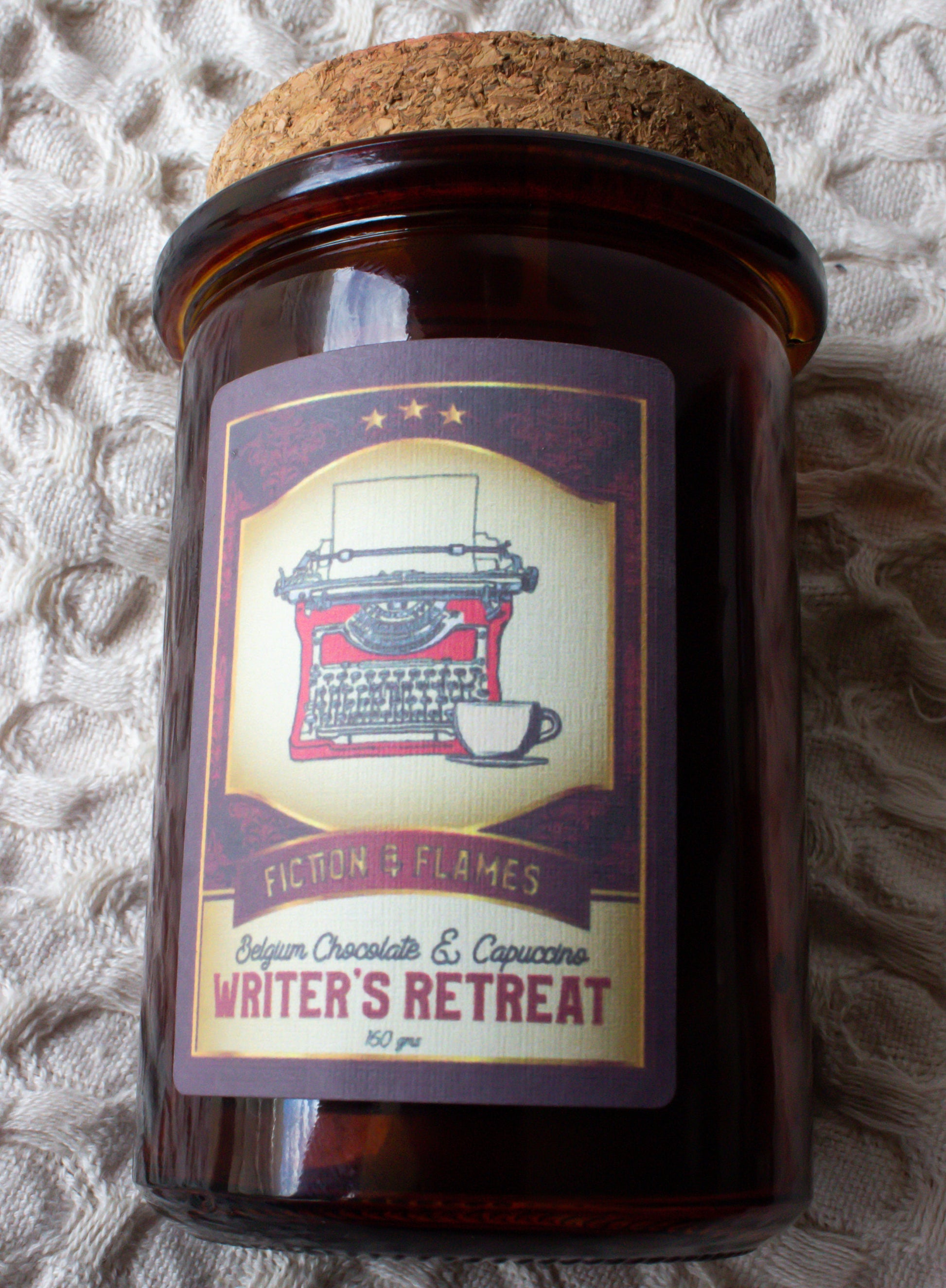 Writer's Retreat | Chocolate & Cappuccino Scented Candle | Bookish Candle | Reader Gift | Author Gift | Scented Soy Candle - Fiction and Flames 