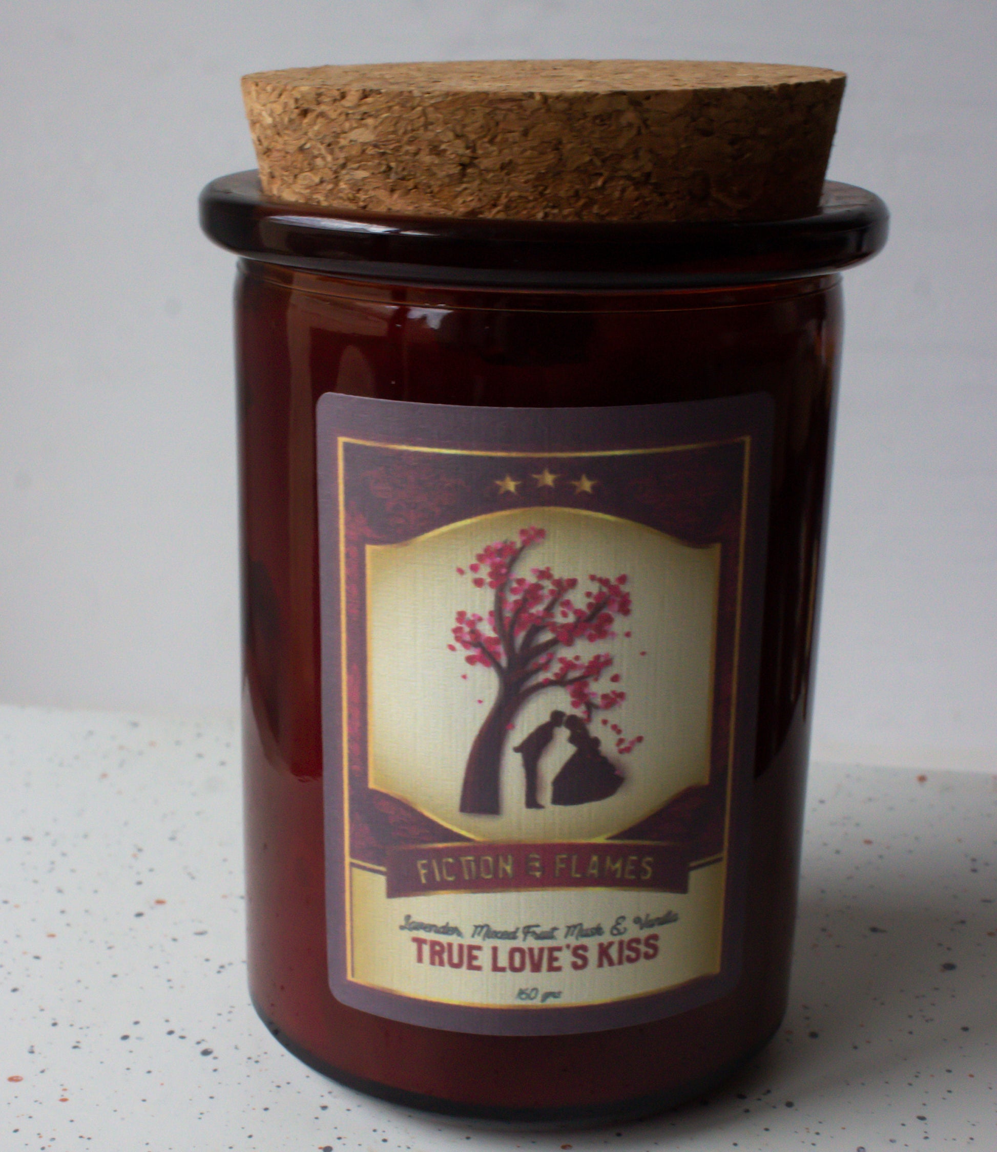 True Love's Kiss | Lavender, Mixed Fruit, Musk + Vanilla | Writers Gift | Sweet Candle | Book Lover's Gift | Reader Gift | Bookish Candle - Fiction and Flames 