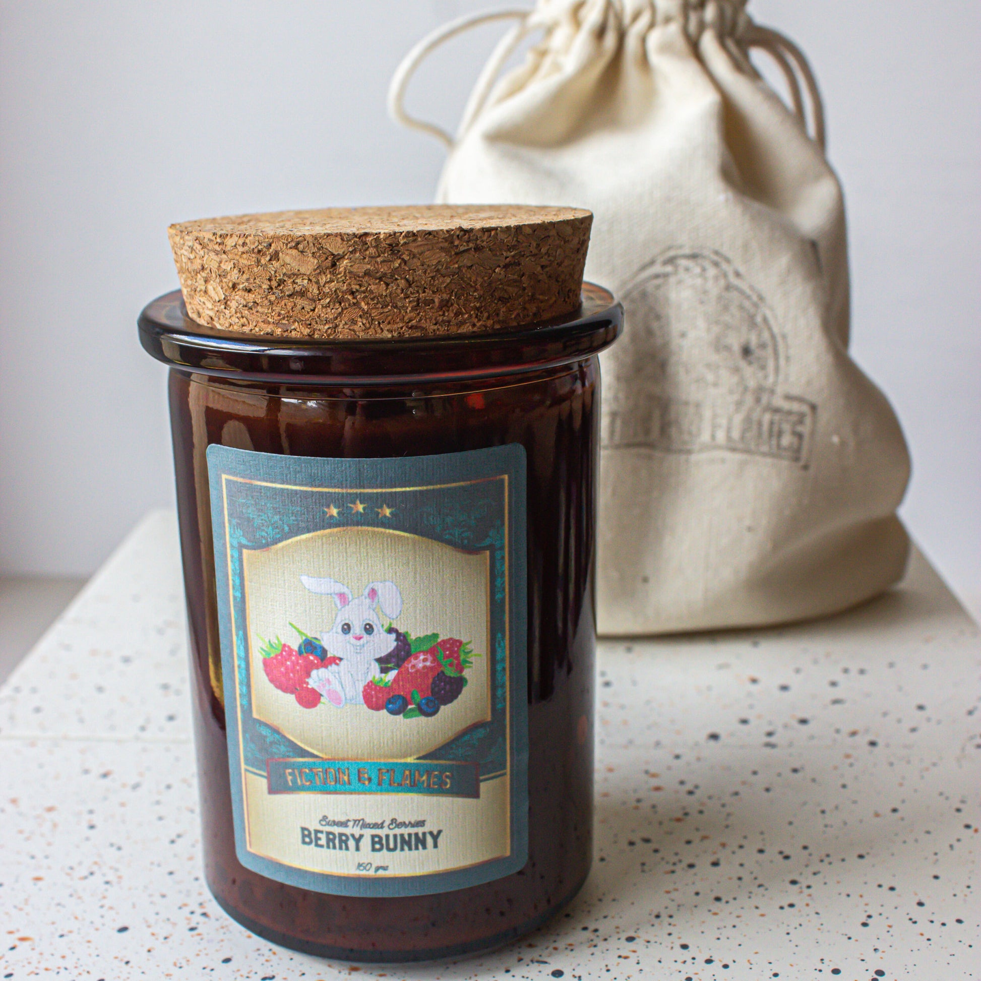 Berry Bunny | Sweet Mixed Berries Scented Candle | Easter Candle | Reader Gift | Author Gift | Scented Soy Candle | Holiday Gift - Fiction and Flames 