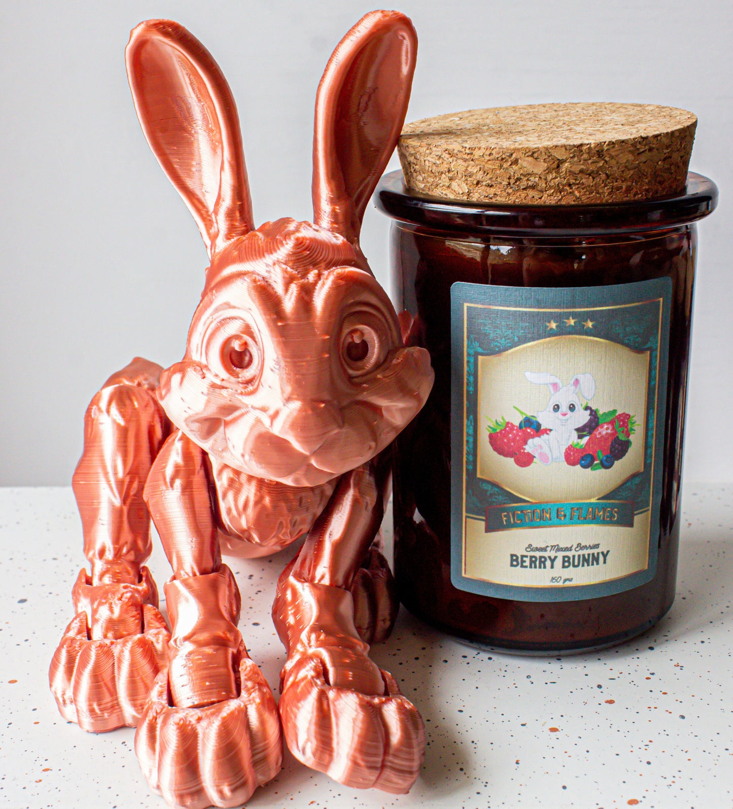 Berry Bunny | Sweet Mixed Berries Scented Candle | Easter Candle | Reader Gift | Author Gift | Scented Soy Candle | Holiday Gift - Fiction and Flames 