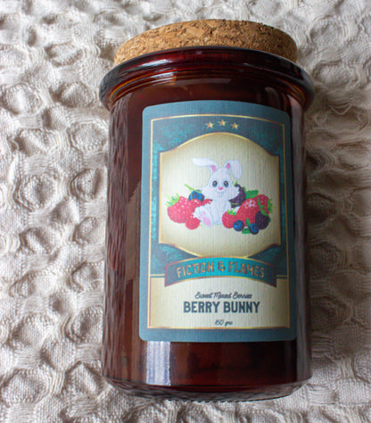 Berry Bunny | Sweet Mixed Berries Scented Candle | Easter Candle | Reader Gift | Author Gift | Scented Soy Candle | Holiday Gift - Fiction and Flames 