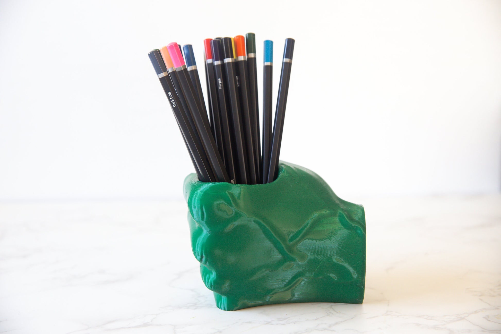 Hang On Fist Pen Holder - Dynamic Desk Organiser - 3D Printed - Multiple Colours Available - Fiction and Flames 