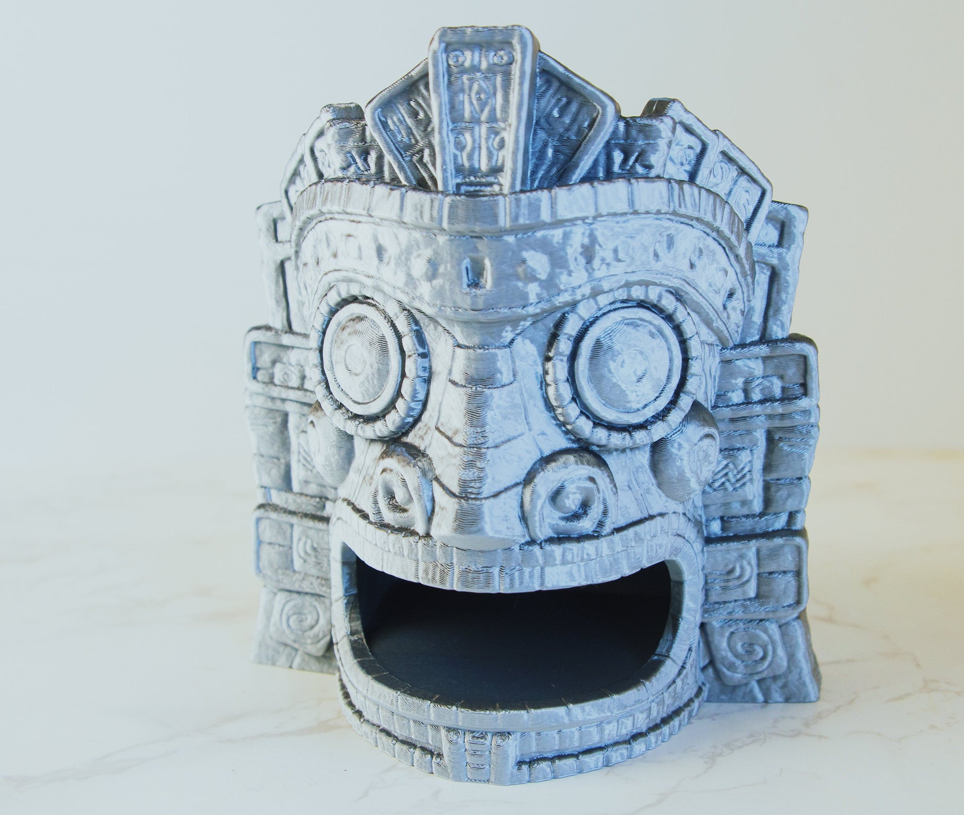 Tiki Head Pen Holder - Organise Your Workspace with Exotic Style - 3d Printed - Multiple colours available - Fiction and Flames 