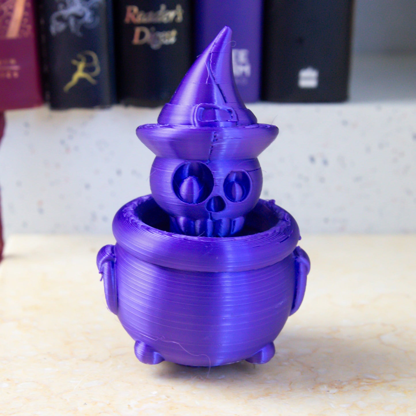 Spooky Peek-a-Boo 3D Printed Halloween Cauldron & Jack-o'-Lantern with Pop-Up Surprises - Fiction and Flames 