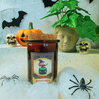 Witch's Brew - blackberry, grapefruit & green sage - Halloween Decor - Hand-Poured Soy Wax Candle - Fiction and Flames 